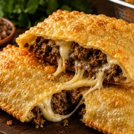 Pastel de carne e queijo