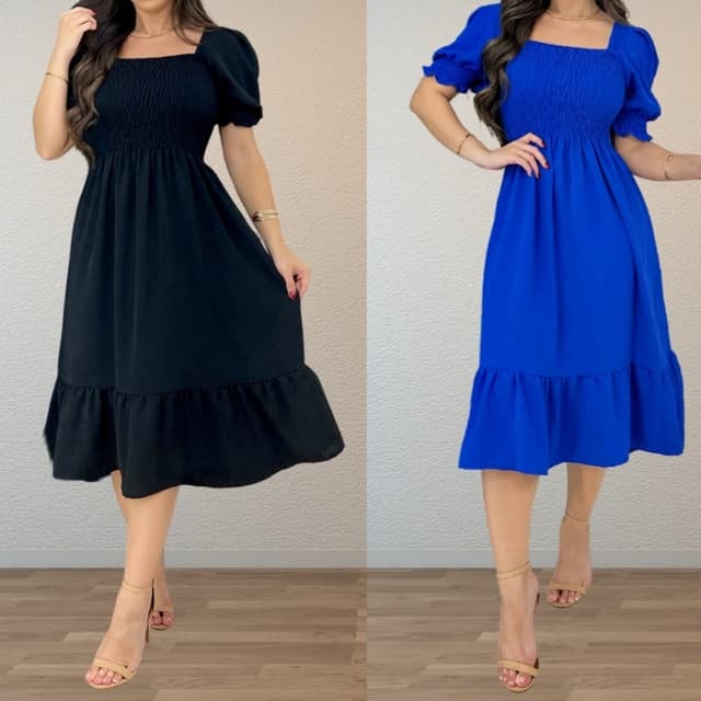 Vestido meio longo